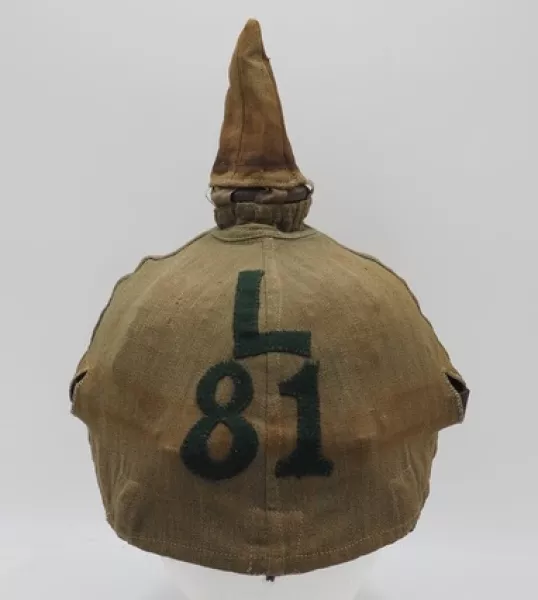 Prussian 81st  Landwehr Infantry Enlisted Pickelhaube with Field Cover Visuel 1 principal